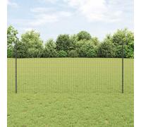 vidaXL Recinzione con pali. Grigio 1.2 x 10 m Acciaio