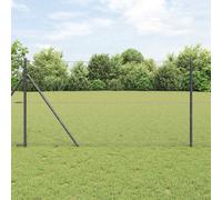 vidaXL Recinzione Esagonale Grigia 14 x 25 m in Acciaio | Recinzione per Esterni Resistente, Facile da Montare, Perfetta per Giardini e delimitazioni di Aree, Pannelli per terrazzi, Sicurezza, priva