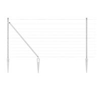 vidaXL Recinzione con Pali in Acciaio Inox, 1.2 x 25m | Barriera Resistente per Giardino, Fattoria e Cortile. Include 2 Pannelli Perfetti per la Sicurezza del perimetro, Come divisore per terrazzi e