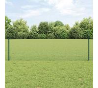 vidaXL Recinzione metallica saldata con 5 post U verde 0.6x10 m acciaio