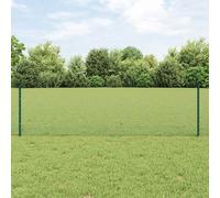 vidaXL Recinzione con pali. Verde 0.6 x 25 m Acciaio