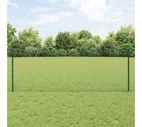 vidaXL Recinzione con pali. Verde 0.8 x 25 m Acciaio