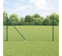 vidaXL Recinzione con pali. Verde 1.2 x 10 m Acciaio