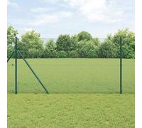 vidaXL Recinzione con pali. Verde 1.4 x 10 m Acciaio