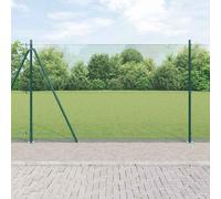 vidaXL Recinzione con pali. Verde 1.4 x 10 m Acciaio