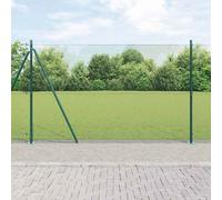 vidaXL Recinzione con pali. Verde 1.4 x 10 m Acciaio