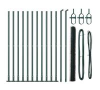 vidaXL Recinzione con Pali. Verde 1.4 x 25 m Acciaio Rivestito in PVC, Giardino e terrazzo, divisore Resistente, recinto Esterno, Proteggi Il Prato, Soluzione per confini