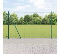 vidaXL Recinzione con Posto Verde 1,4 x 10 m Acciaio e PVC