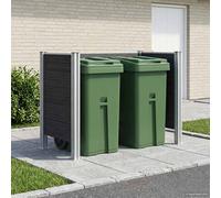 vidaXL Recinzione Contenitore per Rifiuti Grigio 161 x 85 x 115 cm