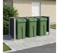 vidaXL Recinzione Contenitore per Rifiuti Grigio 237 x 85 x 115 cm