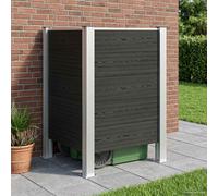 vidaXL Recinzione Contenitore per Rifiuti Grigio 85 x 85 x 115 cm