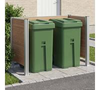 vidaXL Recinzione Contenitore per Rifiuti Marrone 161 x 85 x 115 cm