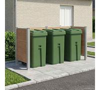 vidaXL Recinzione Contenitore per Rifiuti Marrone 237 x 85 x 115 cm