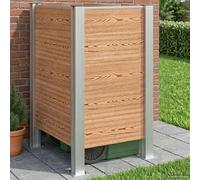 vidaXL Recinzione Contenitore per Rifiuti Marrone 85 x 85 x 115 cm