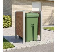 vidaXL Recinzione Contenitore per Rifiuti Marrone 85 x 85 x 115 cm