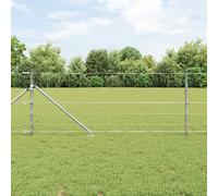 vidaXL Recinzione da Campo 0,8 x 25 m in Acciaio Zincato