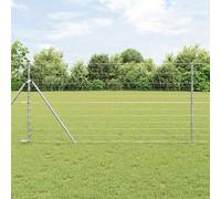 vidaXL Recinzione da campo Argento