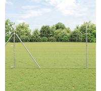 vidaXL Recinzione da campo Argento
