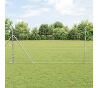 vidaXL Recinzione da campo Argento 50 x 1.2 m Acciaio zincato