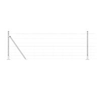 vidaXL Recinzione da Campo con Pali in Acciaio zincato, 100 x 0,8 m | Barriera Robusta per l'esterno, Perfetta per Giardini, fattorie e Cortili. Include 5 Pannelli di Supporto, Ideale per racchiuder