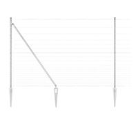 vidaXL Recinzione da Campo con pilastri in Acciaio zincato 25 x 1.6m | Barriera Resistente per Giardino, Fattoria e Cortile. Include Pannelli, puntali e ancoraggi, Perfetti per Un perimetro Sicuro.