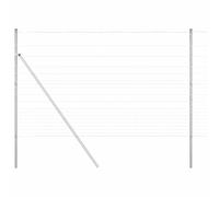 Recinzione da campo vidaXL 1.5x50 m Acciaio zincato, pali di recinzione vidaXL 13 pz Ø32 mm 200 cm Acciaio zincato