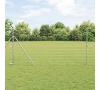 vidaXL Recinzione da campo Grigio 1.2 x 10 m Acciaio