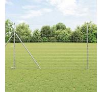 vidaXL Recinzione da campo Grigio 1.5 x 10 m Acciaio
