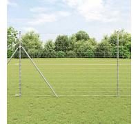 vidaXL Recinzione da campo Grigio 1.6 x 10 m Acciaio