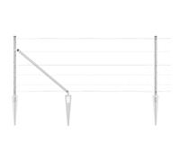 vidaXL Recinzione da Campo in Acciaio Zincato 100 x 0,8 m | Barriera Esterna Resistenti per Giardini, Fattorie e Cortili. Include 5 Pannelli e Fissaggi per Picchetti. Ideale per Un Perimetro Sicuro