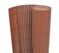 vidaXL Recinzione da Giardino a Doppio Lato 90x500 cm Marrone Arella Canniccio