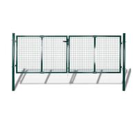 vidaXL Cancello in Acciaio 306x150 cm Verde