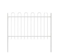 vidaXL Set di 3 pannelli di recinzione in metallo per esterni | moderne barriere da giardino bianche con costruzione durevole, facile da montare