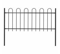 vidaXL Recinzione da Giardino BOXTEL con Parte ad Anello 170x80cm Nero