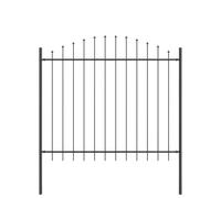 vidaXL Set di 6 pannelli per recinzione da giardino per esterni, in acciaio verniciato a polvere, facile da montare, design moderno per la privacy