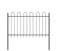 vidaXL Set di 8 recinzioni da giardino, in acciaio verniciato a polvere, colore: grigio