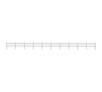 vidaXL Recinzione da Giardino con Parte Superiore ad Anello in Acciaio 1781,5x80 cm Nero
