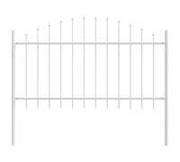 Pannello di Recinzione Tradizionale per Giardini vidaXL | Bianco | Metallo | Resistente alle Intemperie | Design Robusto | Ideale per Esterni | Recinzione Barriera Rettangolare