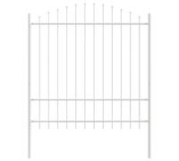 Recinzione regolabile in acciaio verniciato a polvere bianco vidaXL resistente ai raggi UV 150 175 cm di altezza design moderno per proprietà lunghezza espandibile barriera durevole recinzione per gia