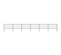 vidaXL Recinzione da Giardino con Punta a Lancia 1005x100 cm Nera