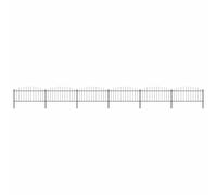 vidaXL Recinzione da Giardino con Punta a Lancia 1005x75 cm Nero