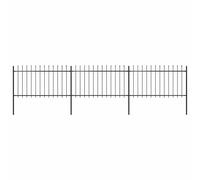 vidaXL Recinzione da Giardino con Punta a Lancia 504x100 cm Nera
