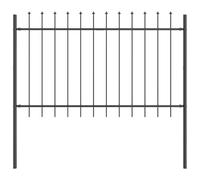 vidaXL Pannello di Recinzione Metallico Grigio Moderno da 1,7 m x 1,2 m Durevole e Robusto Design per Giardini Spazi Esterni Resistente alla Ruggine Facile Assemblaggio Privacy e Sicurezza