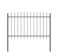 vidaXL 5 Pezzi pannelli per recinzione in acciaio grigio antracite resistenti e impermeabili per esterni, facile assemblaggio, barriera di sicurezza per giardino, design moderno per tutti, metallo ver