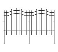 VIDAXL - Recinzione Da Giardino Con Punta A Lancia Nera 165cm Acciaio