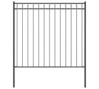 vidaXL Recinzione da giardino - Pannello di recinzione in acciaio grigio moderno 1,7 x 1,5 m - Barriera esterna per giardini/cortili
