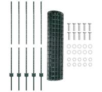 vidaXL Recinzione da giardino in filo rivestito in PVC | Recinzione ad alta resistenza resistente ai raggi UV esterno include 2 pannelli e viti, design rettangolare durevole per soluzioni limite