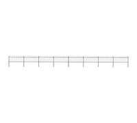 vidaXL Recinzione da Giardino Parte Superiore ad Anello 1339x80cm Nera