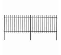 vidaXL Recinzione da Giardino Parte Superiore ad Anello 337x120cm Nera