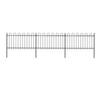 vidaXL Recinzione da Giardino Parte Superiore ad Anello 504x100cm Nera